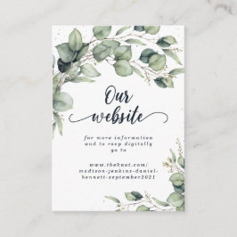 Elegant Eucalyptus Blätter Wedding Begleitkarte