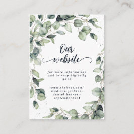 Elegant Eucalyptus Blätter Wedding Begleitkarte