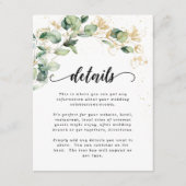 Elegant Eucalyptus Blätter Wedding Begleitkarte (Vorderseite)