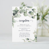 Elegant Eucalyptus Blätter Wedding Begleitkarte (Stehend Vorderseite)