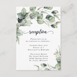 Elegant Eucalyptus Blätter Wedding Begleitkarte