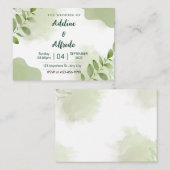 Elegant Eucalyptus Blätter Wedding Einladung (Vorne/Hinten)