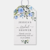 Elegant Eucalyptus Blue Rose Gefallen Vielen Dank Geschenkanhänger (Vorderseite)