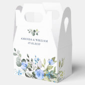 Elegant Eucalyptus Blue Rose Grüne Hochzeit Geschenkschachtel (Geöffnet)