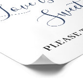 Elegant Eucalyptus Blue Rose Liebe Blütenblättern Poster (Ecke)