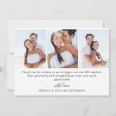 Elegant Eucalyptus Blush Pink Roses 4 FOTO Dankeskarte (Rückseite)