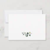 Elegant Eucalyptus Bohemisch Wedding MEAL ENTSCHEI RSVP Karte (Rückseite)