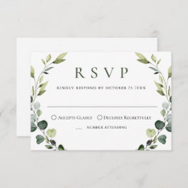 Elegant Eucalyptus Bohemisch Wedding MEAL ENTSCHEI RSVP Karte