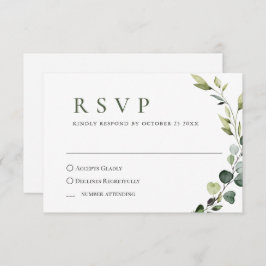 Elegant Eucalyptus Bohemisch Wedding MEAL ENTSCHEI RSVP Karte