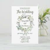 Elegant Eucalyptus Boho Botanische Vegetation Einladung (Stehend Vorderseite)