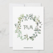 Elegant Eucalyptus Boho Botanische Vegetation Einladung (Rückseite)