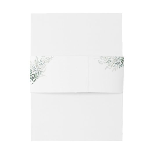 Elegant Eucalyptus Boho Wedding Einladungsbanderole (Rückseitenbeispiel)