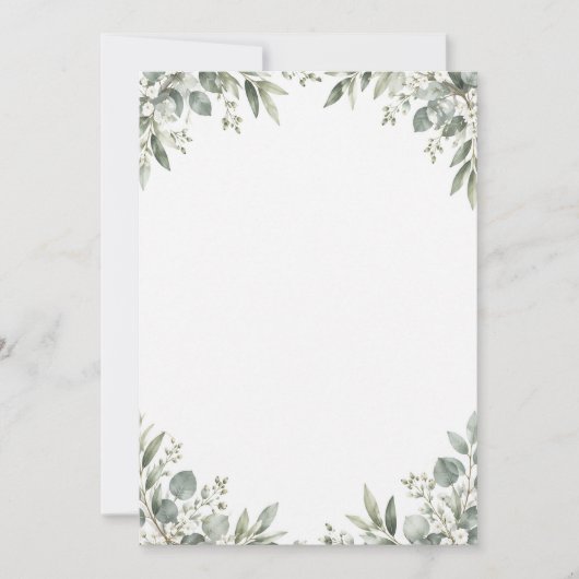 Elegant Eucalyptus Botanical Save the Date (Vorderseite)