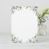 Elegant Eucalyptus Botanical Save the Date (Stehend Vorderseite)