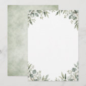 Elegant Eucalyptus Botanical Save the Date (Vorne/Hinten)