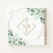 Elegant Eucalyptus Botanical Wedding Guestbook Notizblock (Rückseite)