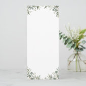 Elegant Eucalyptus Botanical Wedding Program Programm (Stehend Vorderseite)