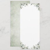 Elegant Eucalyptus Botanical Wedding Program Programm (Vorne/Hinten)