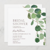 Elegant Eucalyptus Bridal Dusche Einladung (Vorne/Hinten)