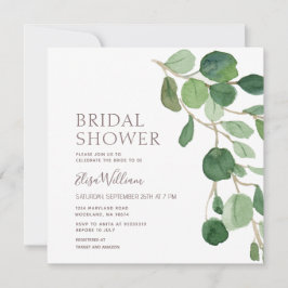 Elegant Eucalyptus Bridal Dusche Einladung