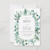 Elegant Eucalyptus Bridal Dusche Einladung (Vorderseite)