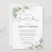 Elegant Eucalyptus Bridal Shower Invitation Einladung (Vorderseite)