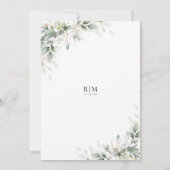 Elegant Eucalyptus Bridal Shower Invitation Einladung (Rückseite)