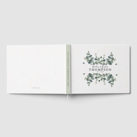 Elegant Eucalyptus Classic Wedding Gästebuch (Voll)