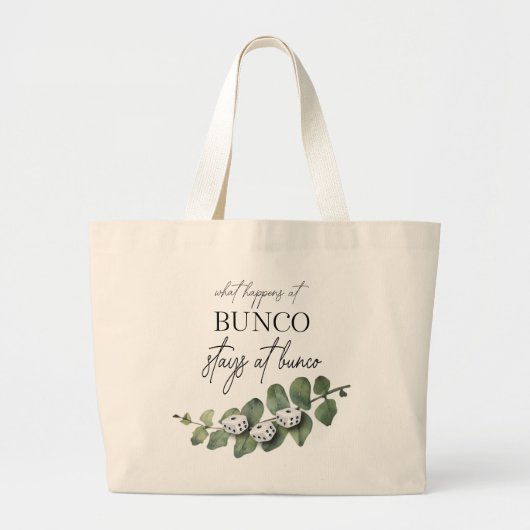 Elegant Eucalyptus Dice Bunco Jumbo Stoffbeutel (Vorne)