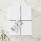 Elegant Eucalyptus Dusty Blue Brautparty Geschenkanhänger (Mit Garn)