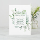 Elegant Eucalyptus Einladung (Stehend Vorderseite)