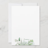 Elegant Eucalyptus Einladung (Rückseite)