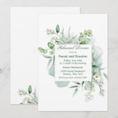 Elegant Eucalyptus Einladung (Vorne/Hinten)