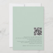 Elegant Eucalyptus Elegante Script Sage Wedding Einladung (Rückseite)