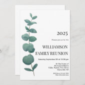 Elegant Eucalyptus Family Wiedersehen Einladung (Vorne/Hinten)