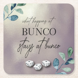 Elegant Eucalyptus Floral Dice Bunco Rechteckiger Pappuntersetzer
