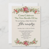Elegant Eucalyptus Floral Mint Green Baby Shower (Vorderseite)