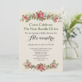 Elegant Eucalyptus Floral Mint Green Baby Shower (Stehend Vorderseite)