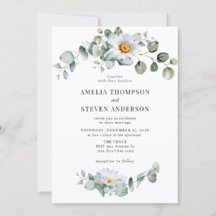 Elegant Eucalyptus Floral wedding Einladung