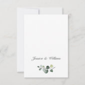 Elegant Eucalyptus Floral Wedding QR Code RSVP Karte (Rückseite)