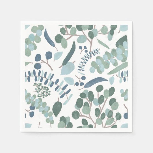 Elegant Eucalyptus Foliage Greenery Serviette (Vorderseite)