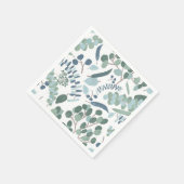 Elegant Eucalyptus Foliage Greenery Serviette (Ecke)