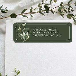 Elegant Eucalyptus Foliage Wedding Rücksendeadress
