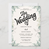 Elegant Eucalyptus Foto Gift Einladung (Rückseite)