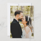 Elegant Eucalyptus Foto Wedding Vielen Dank Dankeskarte (Rückseite)