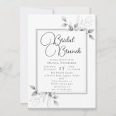 Elegant Eucalyptus Frame Bridal Brunch Dusche Einladung (Vorderseite)