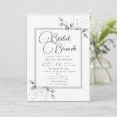 Elegant Eucalyptus Frame Bridal Brunch Dusche Einladung (Stehend Vorderseite)