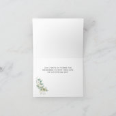 Elegant Eucalyptus Gender Neutral Baby Shower Dankeskarte (Innenseite)