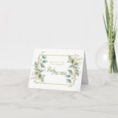 Elegant Eucalyptus Gender Neutral Baby Shower Dankeskarte (Vorderseite)