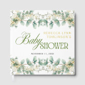 Elegant Eucalyptus Gender Neutral Baby Shower Gästebuch (Vorderseite)